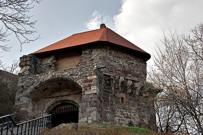 Along the shore of Danube river, private tour - The hilltop parish church and its old sundial
