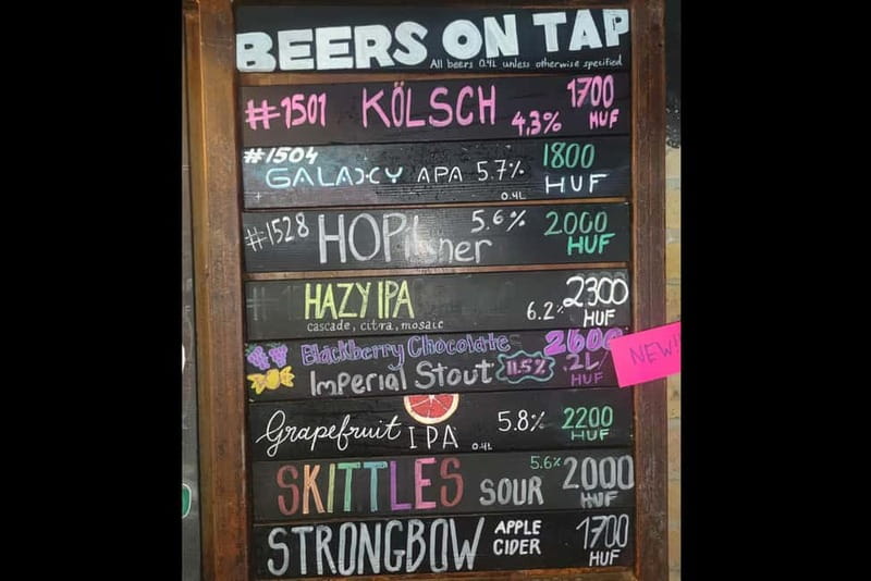 Budapest: 9-tier Hungarian & Craft Beer Tasting w/ snacks - Starting with Hungary’s everyday beers