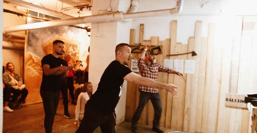 Budapest: Axe Throwing Experience - Learning the throw in your own lane