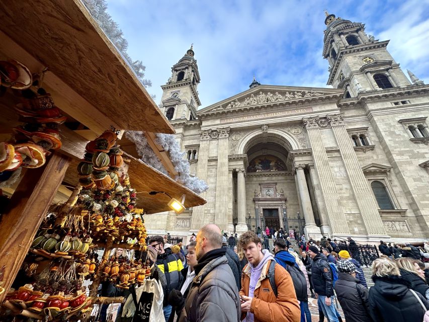 Budapest: Christmas Market Guided Walking Tour with Tastings - Mulled wine and marzipan at the market