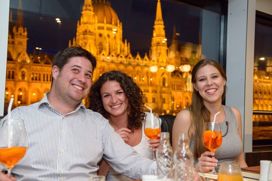 Budapest: Danube Drink and Piano Show - Buda Castle and Castle Hill from the water