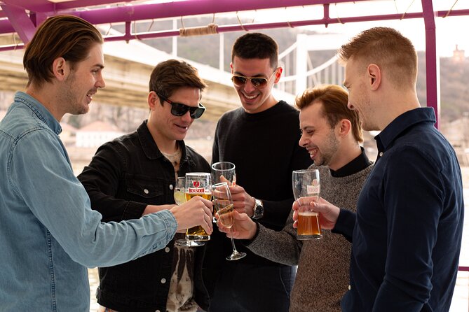 Budapest Danube Sightseeing Cruise with Unlimited Drinks - Gellért Hill gives the first big sense of scale