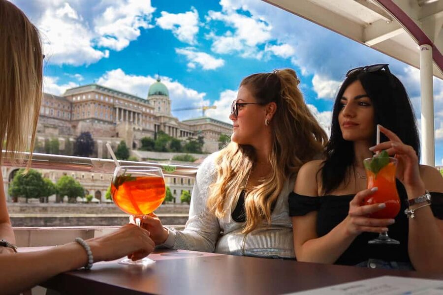 Budapest: Downtown Budapest Cocktail Cruise - Two cocktails, table service, and the onboard mood