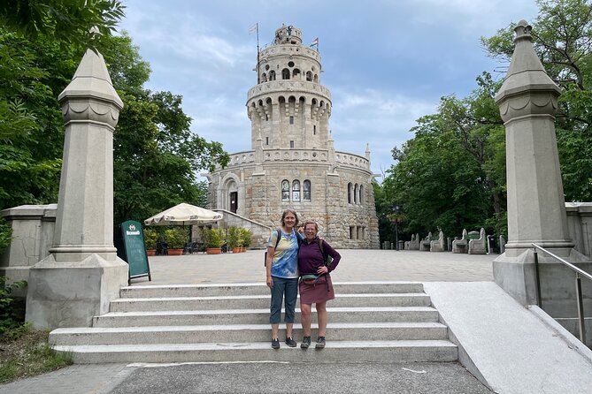 Budapest Hike - Reaching the lookout tower above Buda and Pest