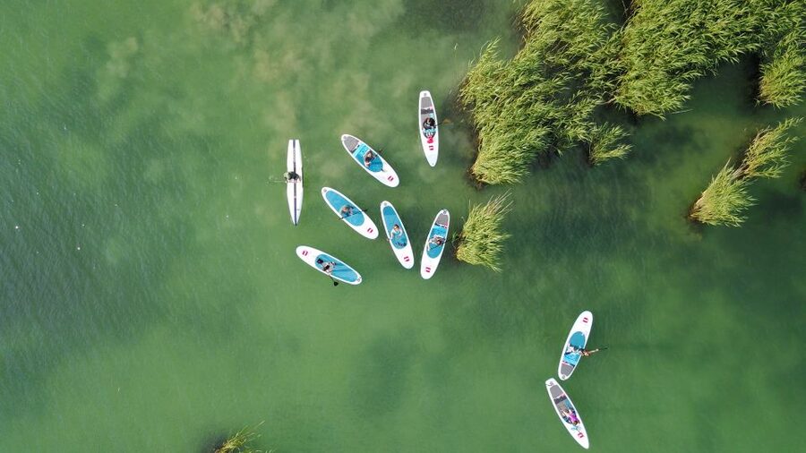 Lake Balaton: Paddle Board Tour of Tihany National Park - Choosing the right board and getting upright