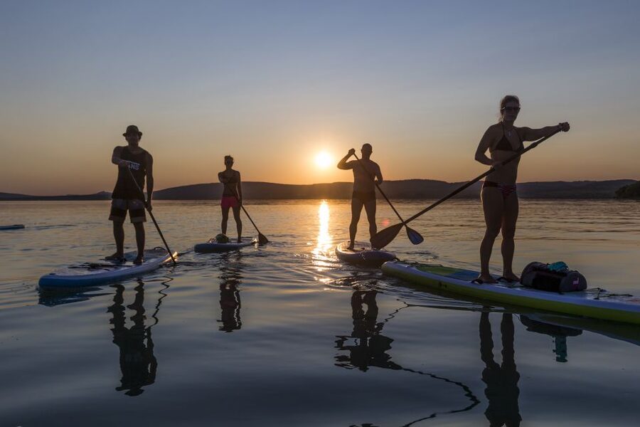 Lake Balaton: Sunset SUP Tour along the Tihany National Park - Getting comfortable on the board before sunset