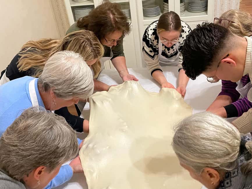 Stretched Strudel Making Class with 2 Different Fillings - From stretched dough to the oven