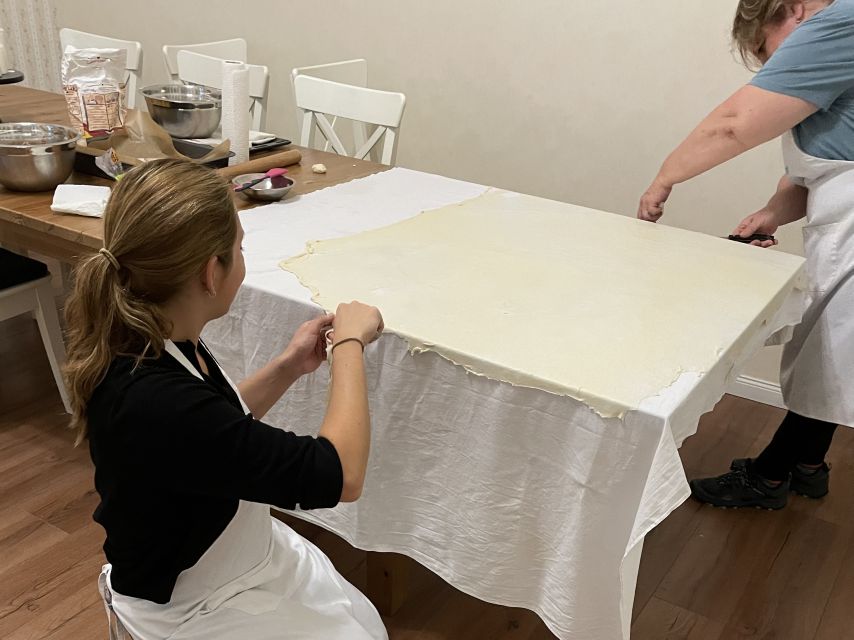 Stretched Strudel Making Class with 2 Different Fillings - What you take home besides the pastry
